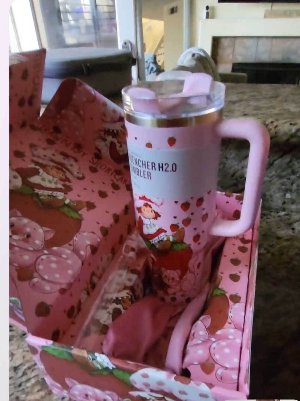 Stanley  Strawberry Shortcake Traveler Tumbler In Box & Dust Bag NWT - Picture 3 of 6